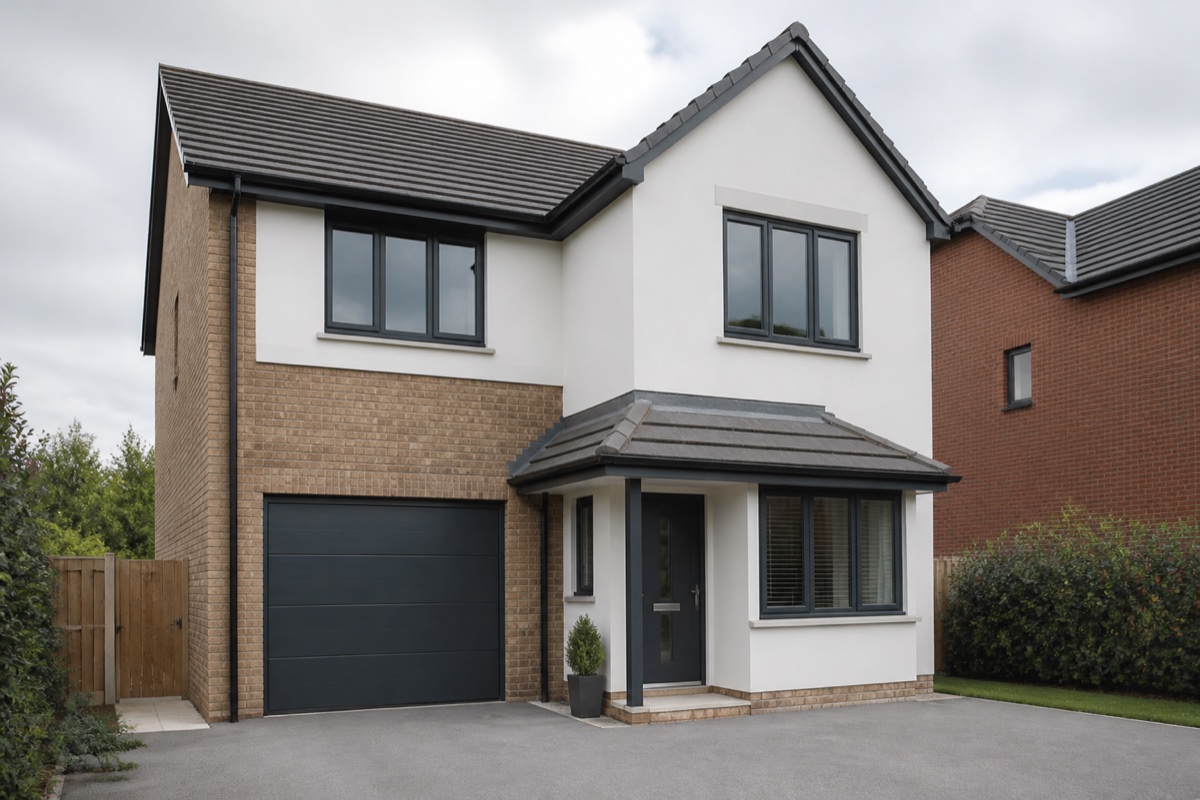 Integral garage built into a home